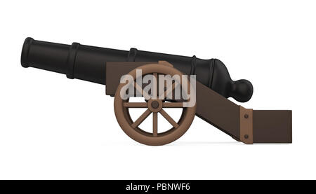 Old Cannon Isolated Stock Photo