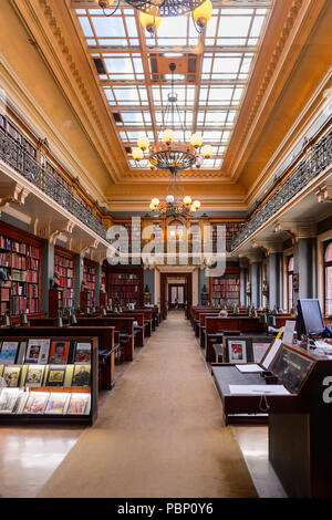 Chelsea Library interior in Old Town hall in Chelsea borough London ...