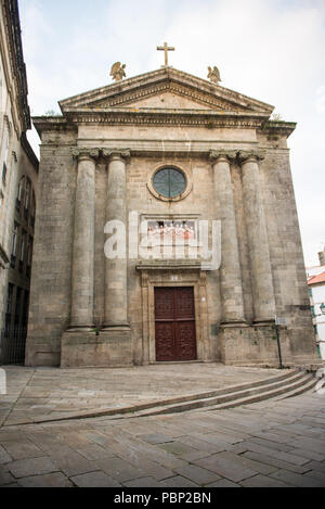 Portal of the catholic church Capela de Animas in Santiago de Compostela, Spain Stock Photo