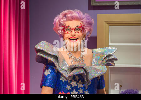 AMSTERDAM, NETHERLANDS - JUN 1, 2015: Dame Edna, Madame Tussauds museum in Amsterdam. Marie Tussaud was born as Marie Grosholtz in 1761 Stock Photo