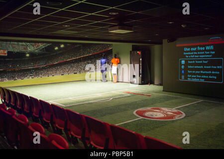 AMSTERDAM, NETHERLANDS - JUNE 2, 2015: Part of the Amsterdam Arena stadium, the largest stadium in Netherlands. The home stadium for the AFC Ajax and  Stock Photo