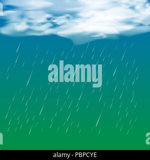 Rain Drops and Cloud Stock Vector