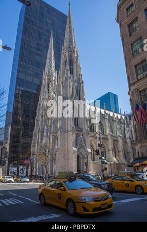 St. Patrick's Cathedral on 5th Ave New York, USA Stock Photo