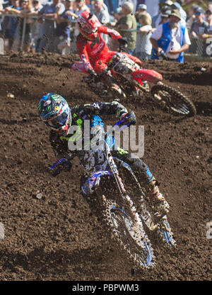 Washougal, WA USA. 28th July, 2018. # 31 Colt Nichols coming out of turn14 during the Lucas Oil Pro Motocross Washougal National 250 class championship at Washougal, WA Thurman James/CSM/Alamy Live News Stock Photo
