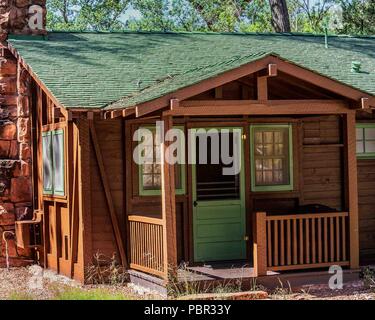 Utah Usa 3rd June 2018 Rustic Cabins Under The Towering Cliffs