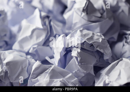 crumpled paper ball background, close-up Stock Photo