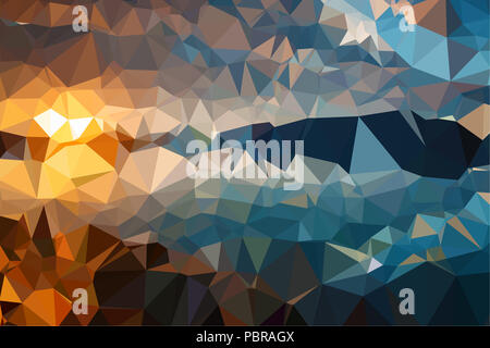 High resolution illustration based on colorful triangles Stock Photo