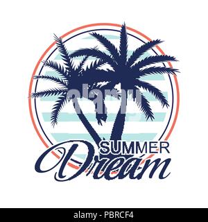 Beautiful Palm Tree Icon Silhouette Background Vector Illustration Stock Vector