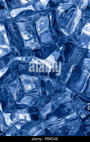 Backgrounds and textures: big group of ice cubes, closeup shot, abstract background Stock Photo