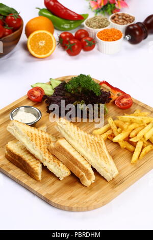 Fresh toasted panini sandwich Stock Photo