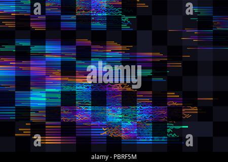 Glitch. Retro pattern for cover design. Glitch background, glitch banner, digital noise Stock Vector