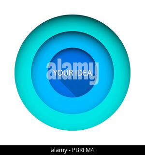 Slice circle paper. Business infographic. Stock Vector