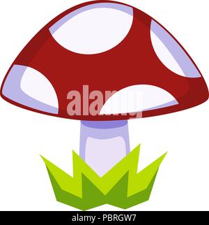 Cartoon vector mushroom icon Stock Vector