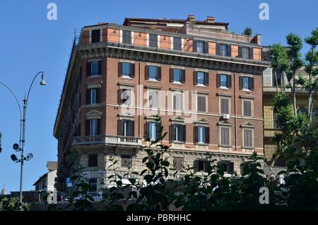 Luxury residential buildings seen from the Colosseum, Rome, Italy,  Europe Stock Photo