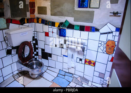 Intertior, Hundertwasser toilet in Kawakawa, North Island, New Zealand Stock Photo