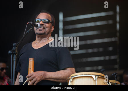 Bonga performing live on the 1st day of Rock in Rio Lisboa 2018 ...