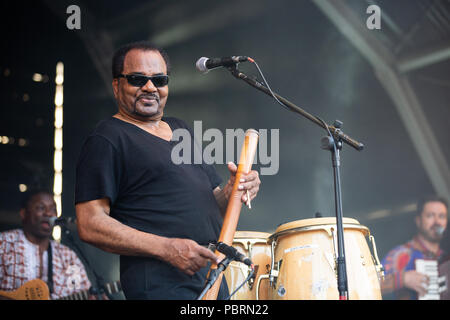 Bonga performing live on the 1st day of Rock in Rio Lisboa 2018 ...