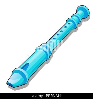 Ice flute isolated on white background. Vector cartoon close-up illustration. Stock Vector