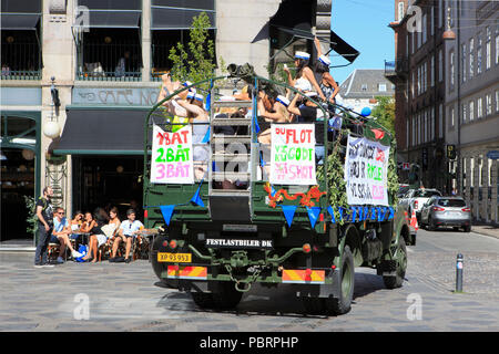 University and college students celebrating the end of the academic year in Copenhagen, Denmark Stock Photo