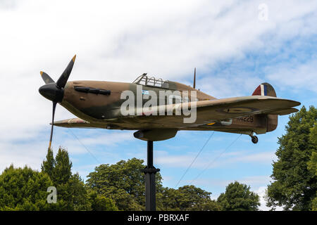 WINDSOR, MAIDENHEAD & WINDSOR/UK - JULY 22 : Hawker Hurricane on display in Windsor, Maidenhead & Windsor on July 22, 2018 Stock Photo