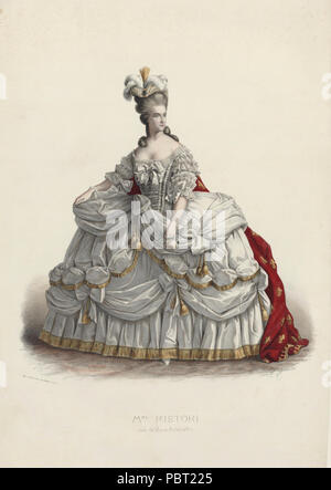 Adelaide Ristori als Marie-Antoinette. Stock Photo