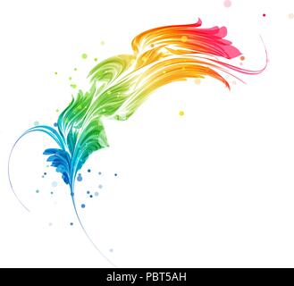 Abstract multicolored element, stylized design object on a white background Stock Vector