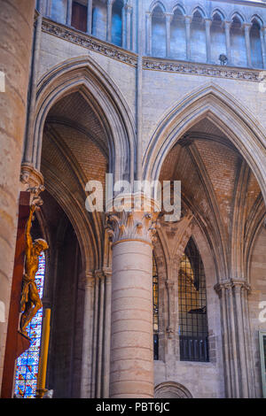 ROUEN, FRANCE - JUN 7, 2015:  Rouen Cathedral (Notre Dame de Rouen), a Roman Catholic Gothic cathedral in Rouen, France, a seat of the Archbishop of R Stock Photo