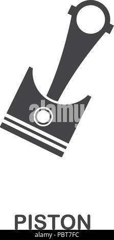 Piston creative icon. Simple element illustration. Piston concept symbol design from car parts collection. Can be used for web, mobile, web design, ap Stock Vector
