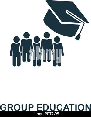 Group Education creative icon. Simple element illustration. Group Education concept symbol design from online education collection. Can be used for we Stock Vector