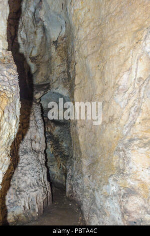 Walls and corridor in the cave in Latin America Stock Photo