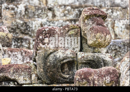 Maya people ruins with the original designs Copan, an archaeological site of the Maya civilization, Honduras Stock Photo
