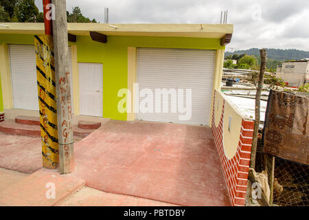 Architrecture and nature of the One of the maya villages in Chiapas state of Mexico. Stock Photo