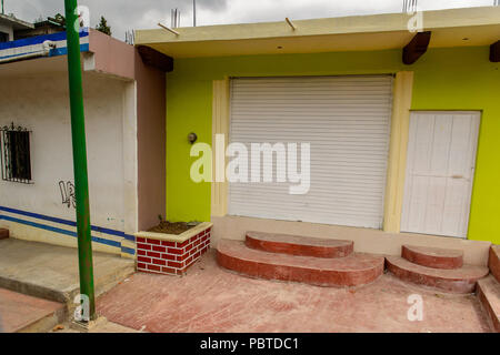 Architrecture and nature of the One of the maya villages in Chiapas state of Mexico. Stock Photo