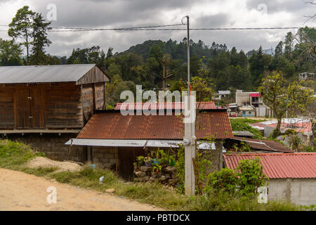 Architrecture and nature of the One of the maya villages in Chiapas state of Mexico. Stock Photo