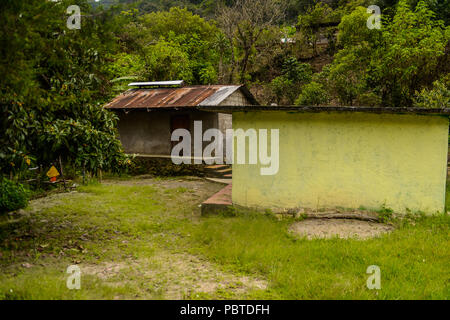 Architrecture and nature of the One of the maya villages in Chiapas state of Mexico. Stock Photo