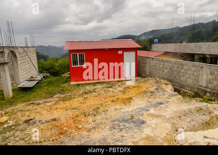 Architrecture and nature of the One of the maya villages in Chiapas state of Mexico. Stock Photo