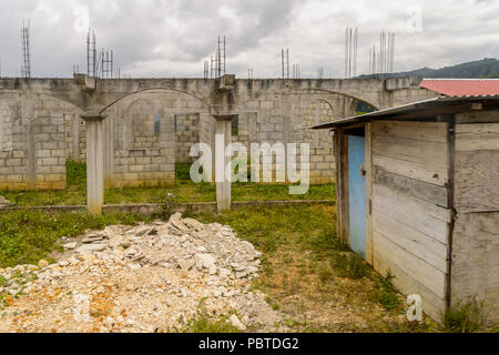 Architrecture and nature of the One of the maya villages in Chiapas state of Mexico. Stock Photo