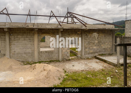 Architrecture and nature of the One of the maya villages in Chiapas state of Mexico. Stock Photo