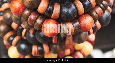 Wooden colored beads on display on the market in Zakopane, Poland Stock  Photo - Alamy