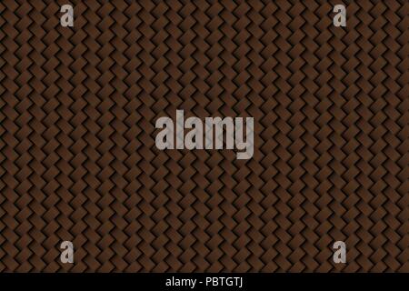 Texture of leather weave brown seamless pattern. Vector background. Stock Vector