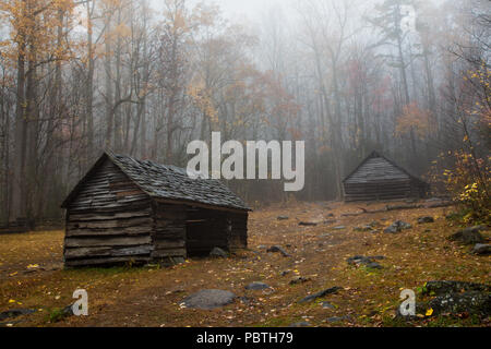 Former homestead of Jim Bales on the Roaring Fork Motor Nature Trail, Tennessee Stock Photo