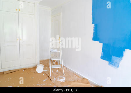home renovation concept - old flat during restoration or refurbishment Stock Photo