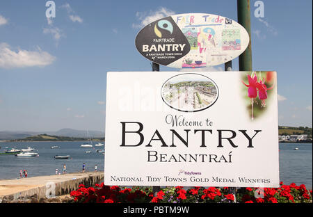 Welcome to Bantry sign in County Cork Stock Photo