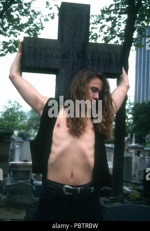 alamy france paris april mirkovich paul barry pose exclusive 1992 shoot musician singer king
