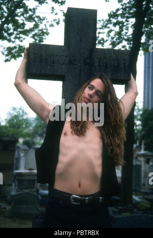 alamy france paris april mirkovich paul barry pose exclusive 1992 shoot musician singer king