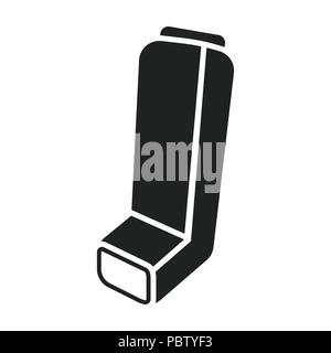 silhouette Drug inhaler for asthma icon vector illustration Stock