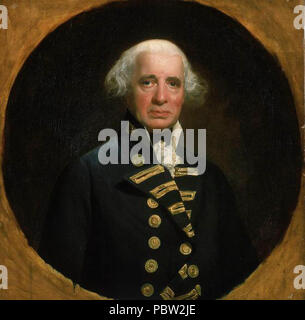 Admiral of the Fleet Howe 1726-99 1st Earl Howe by John Singleton Copley. Stock Photo