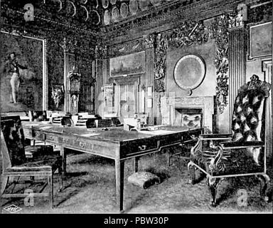 Admiralty boardroom Whitehall London 1895. Stock Photo