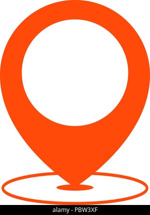 Map pointer icon. Location icon. Map pointer. Navigation map, gps, direction, place, compass, contact search concept. Isolated vector illustration on  Stock Vector