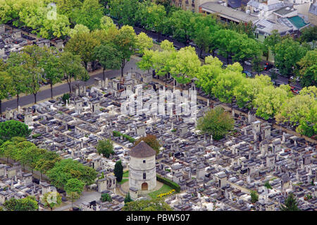 cemetery in Paris, France. aerial view from Montparnasse tower Stock Photo